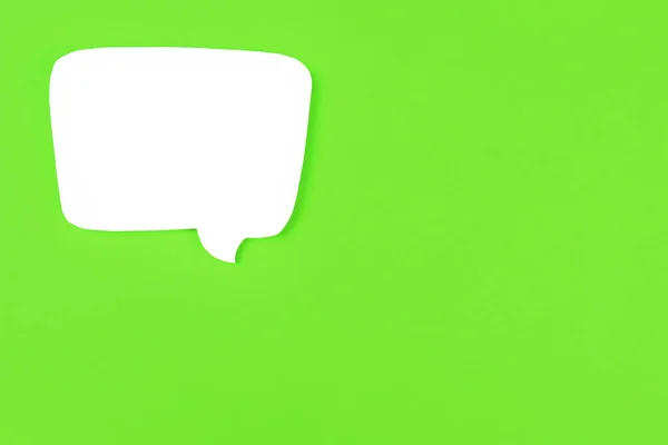 Text Speech Bubble Green Background — стоковое фото