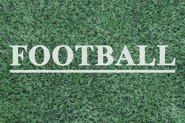 Palavra Futebol Relva Artificial Grama — Fotografia de Stock