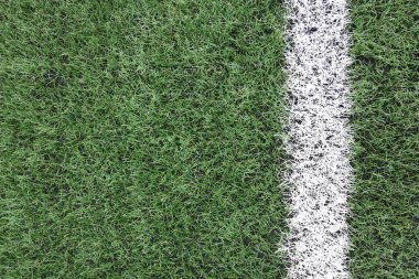 Beyaz çizgili suni çim. Yakın plan. metin için boşluk kopyala