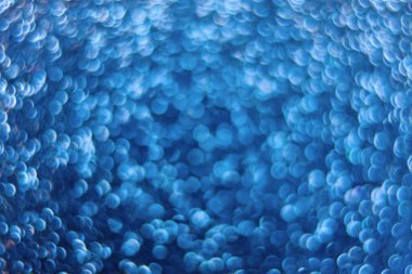 Soyut mavi parıltılı ışıklar arka plan, bulanık bokeh