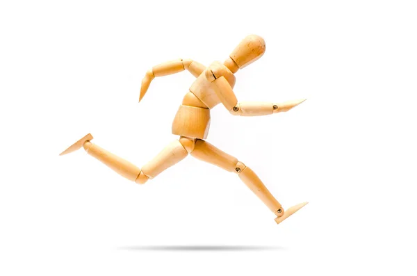 Wooden figure Run — Stock Photo, Image