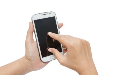 el dokunmatik akıllı telefon ekranında ayrı tut