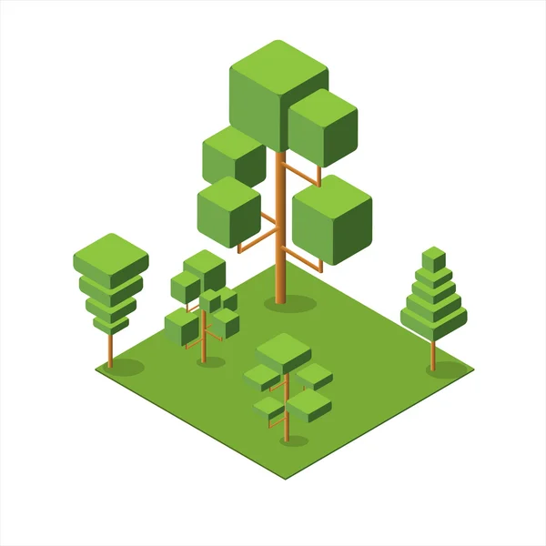 Isometrischer Baum — Stockvektor