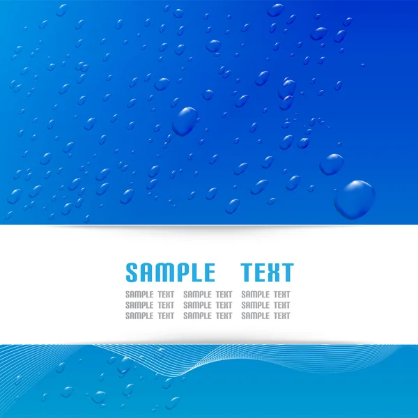 Vector Water Drop on blue background — Stock Vector