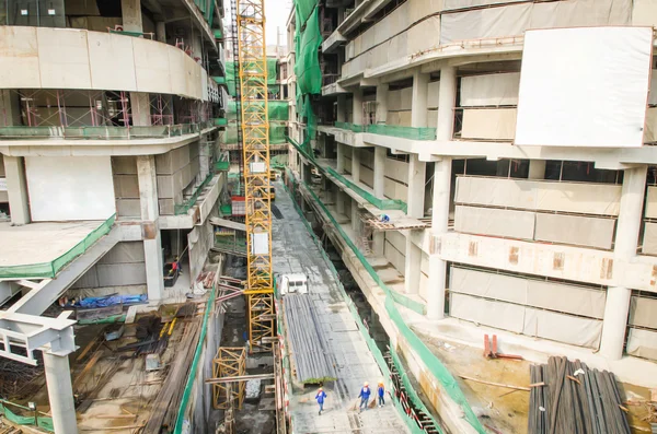 Trabalhadores dos estaleiros de construção — Fotografia de Stock