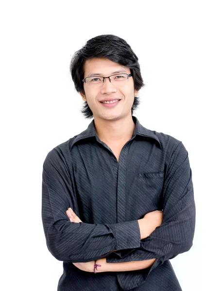 Asiatiska man korsa en arm — Stockfoto