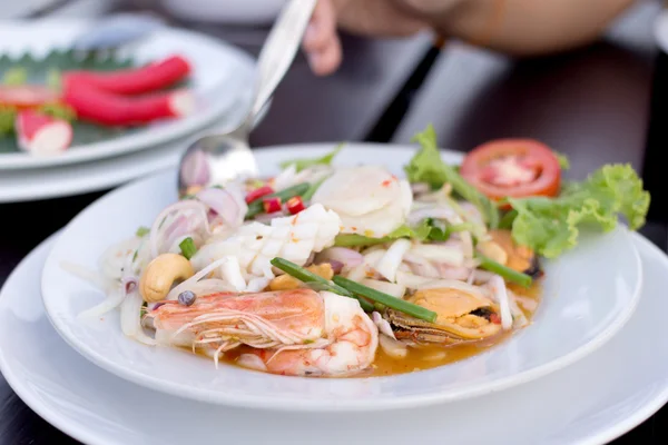 Salad pedas dan pedas Thailand — Stok Foto