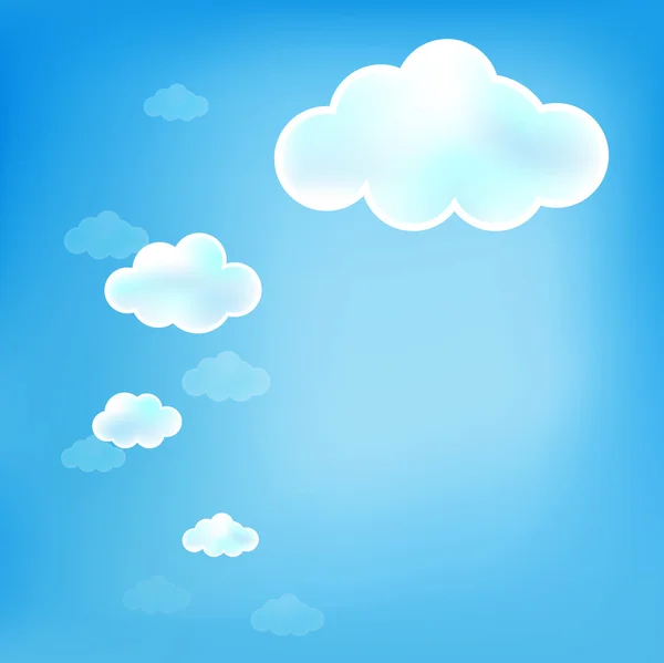 Cloud and blue background — Stock Vector