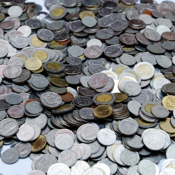 Many of Thai Baht Coins background — Stock Photo, Image