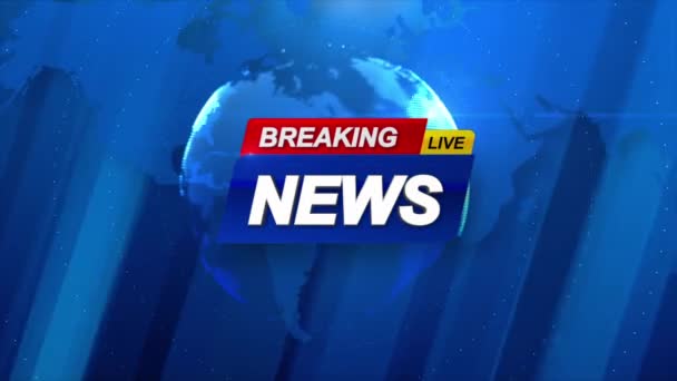 Breaking News Template Collection News Program Titles Dark Background Breaking — Wideo stockowe