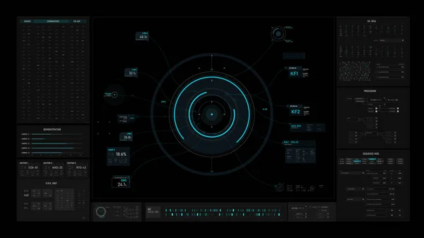 Painel Design Hud Interface Usuário Futurista Sci Para Aplicativo Negócios —  Vetores de Stock