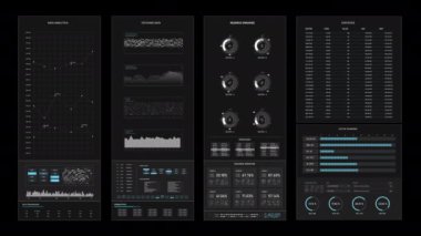 Baş ekran arayüzü şablonu fütürist siber ve teknoloji konsepti