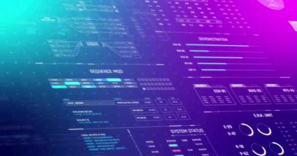 Rendering Head Display Interface Futuristic Cyber Concept Shallow Depth Field — Vídeos de Stock