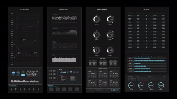 Head Display Interface Template Futuristic Cyber Technology Concept — Vídeo de stock