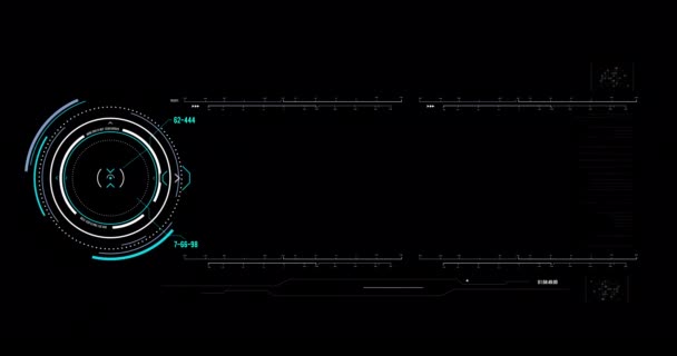 Video Overlay Template Futuristic Cyber Technology Concept — стоковое видео