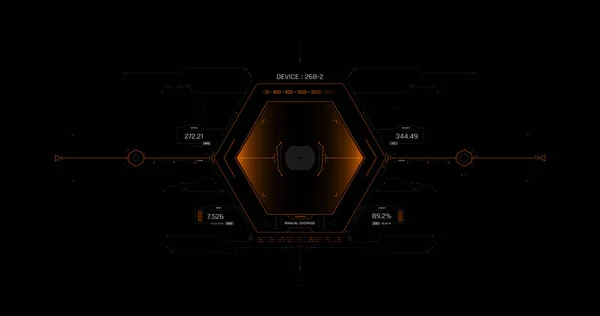 Target Hud Game Screen Futuristic Design Elements Hud Focus Elements — Stockvektor