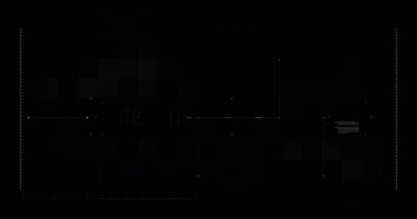 Abstract background for Futuristic video overlay user interface design element text box scale and bar, cyber and technology concept against dark background widescreen ratio vector illustration 