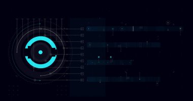 HUD FUI template for widescreen without text, Futuristic design elements. HUD focus elements. Sci-fi design. FUI collection, Military collimator sight, Vector HUD set