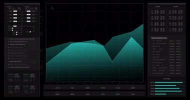 HUD head up display interface with spinning earth, Sphere globe cyber futuristic and technology concept, dot and grain background processes