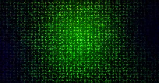 Rendering Random Binary Digital Number Dot Square Shape Grid Digital — Vídeo de stock