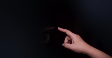 Hand of woman touching AI Artificial Intelligence Technology with dot and connection element, Cyber digital futuristic concept