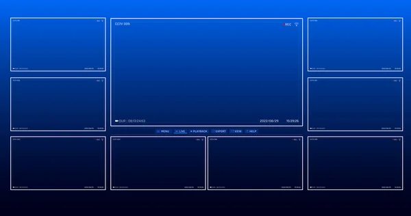 Cctv Camera User Interface Surveillance Camera System Security Cam Network — Wektor stockowy