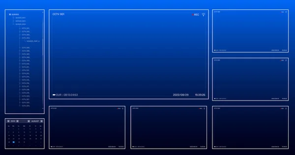 Cctv Camera User Interface Surveillance Camera System Security Cam Network — Stockvector