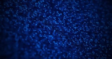 3D oluşturma dijital soyut arkaplan nokta ve kare element, Metafor algoritma ve hesaplama, siber teknoloji fütüristik kavram