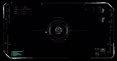 Görüntü örtüsü HUD baş ekran grafik arayüzü soyut arkaplan, kopyalama alanı ile Siber fütüristik teknoloji konsepti, 2D Geometri temel şekil kaplama Teknoloji arka planı