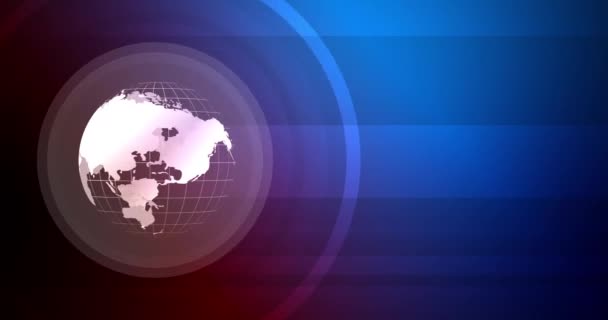 Globo Giratório Fundo Abstrato Com Mapa Mundo Conceito Tecnologia Futurista — Vídeo de Stock