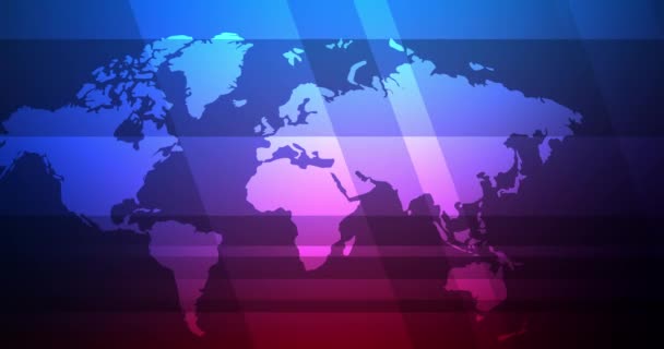 Абстрактна Карта Світу Тла Концепція Кіберфутуристичних Технологій Простором Копіювання Геометрія — стокове відео