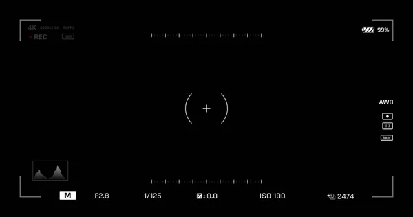 Пользовательский Интерфейс Камеры Видоискателе Шаблон Кадра Прямого Просмотра Фото Видео — стоковый вектор