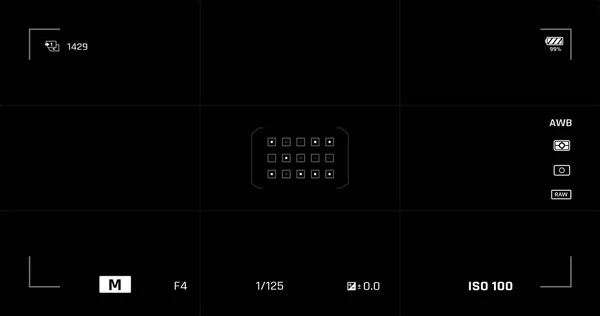 Interfaccia Utente Della Telecamera Nel Mirino Modello Cornice Sovrapposizione Vista — Vettoriale Stock