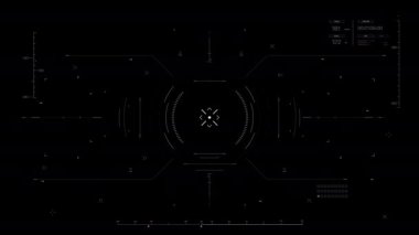 Oyun ve film için siber fütüristik kullanıcı arayüzü, Teknoloji HUD Görüntü arayüzü, Geniş ekran oranı