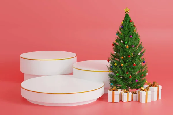 Αποτύπωση Ρεαλιστικό Χριστουγεννιάτικο Δέντρο Λαμπερό Και Glitter Και Πολύχρωμα Χριστουγεννιάτικη — Φωτογραφία Αρχείου