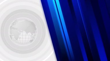 Dönen küreyi daire geometrisiyle üç boyutlu biçimlendiriyorum. Siber fütürist ve teknoloji konsepti için zarif ve modern 3D dünya. TV Yayın başlığı şablonu