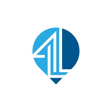 nitial harf 4L logo vektörü