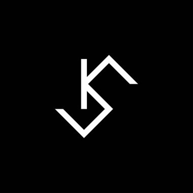 ilk harf KS logo vektörü