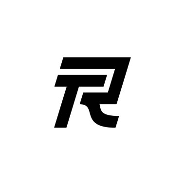ilk harf TR logo eşsiz vektörü
