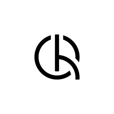 İlk harf benzersiz çizgi logo vektörü