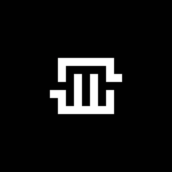 Initial Letter Logo Square Outline — 图库矢量图片