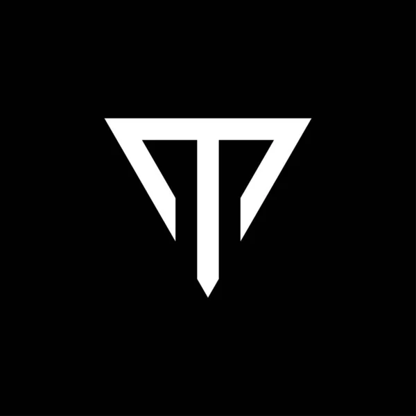 Inicial Triángulo Concepto Logo Vector — Vector de stock