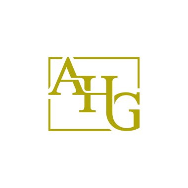 İlk harf AHG kare çizgi logo vektörü