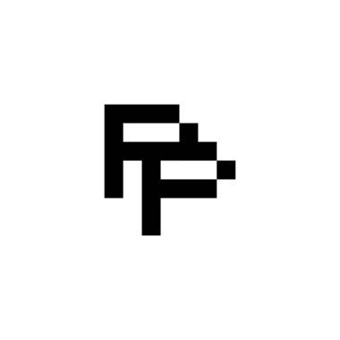İlk harfler pp piksel resim logo vektörü