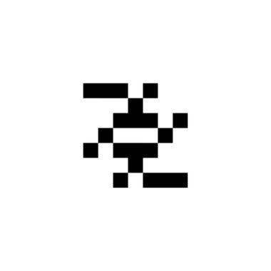 İlk harfler zz piksel resim logo vektörü