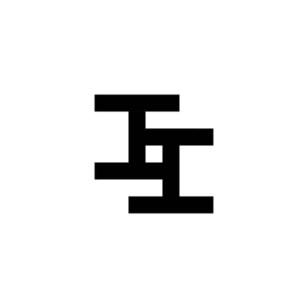 Första Bokstäver Pixel Konst Logotyp Vektor — Stock vektor