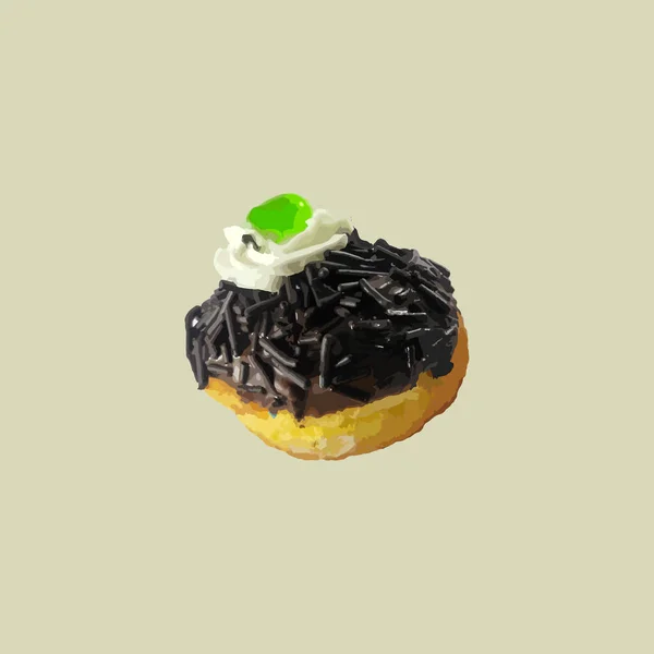 Meses Chocolade Donut Taart Illustratie Vector — Stockvector