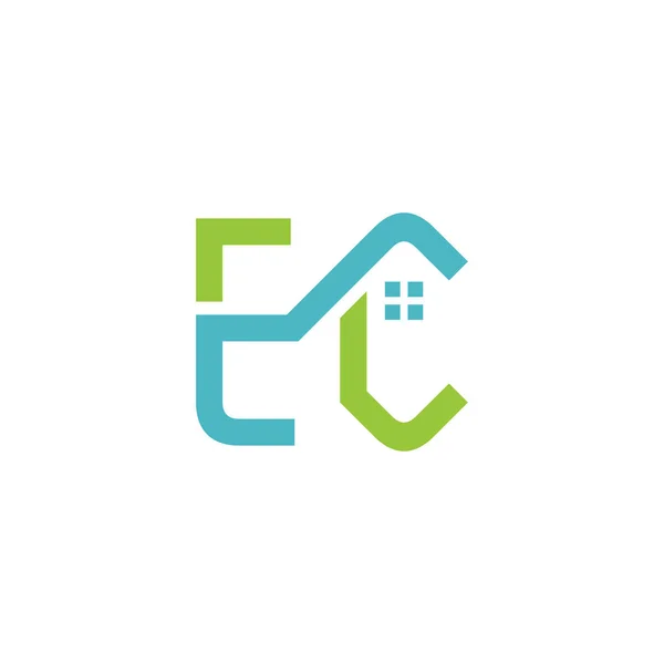 Lettre Initiale Real Estate Logo Vector — Image vectorielle