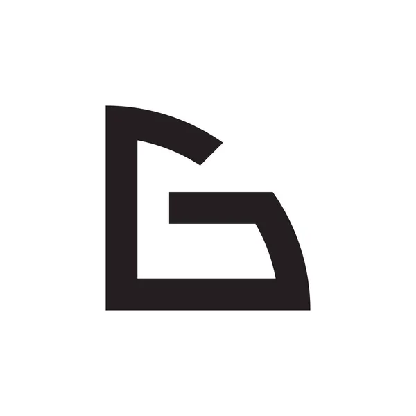 Начальная Буква Четверть Логотипа — стоковый вектор