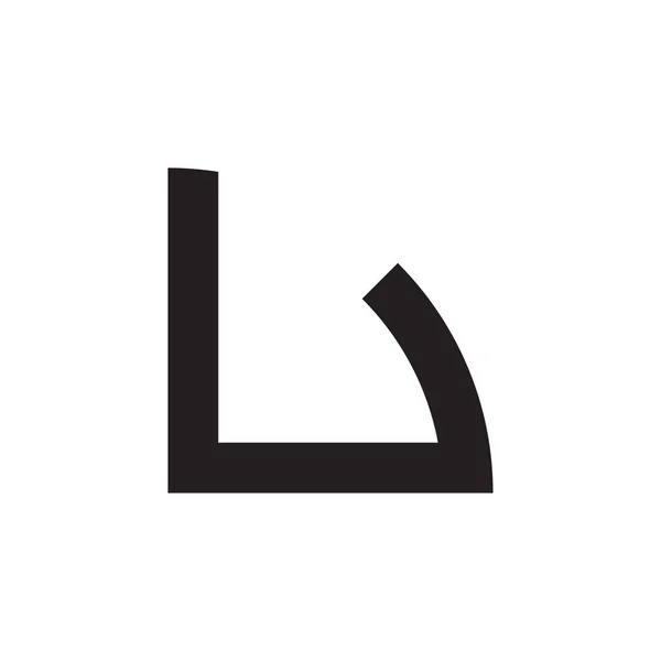 Начальная Буква Четверть Логотипа — стоковый вектор